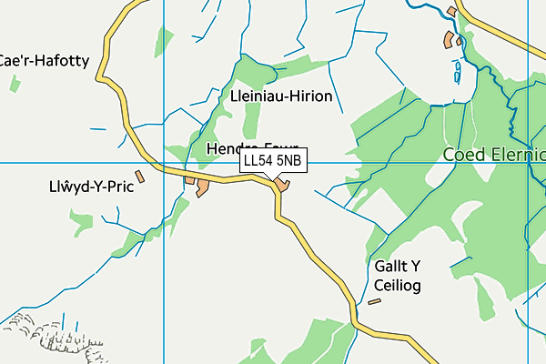 LL54 5NB map - OS VectorMap District (Ordnance Survey) LL54 5NB map - OS VectorMap District (Ordnance Survey)