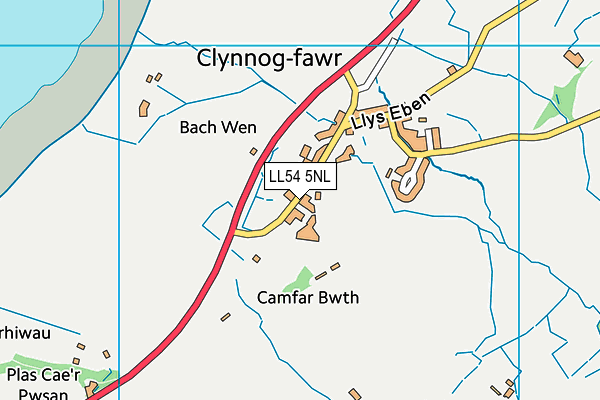 LL54 5NL map - OS VectorMap District (Ordnance Survey) LL54 5NL map - OS VectorMap District (Ordnance Survey)