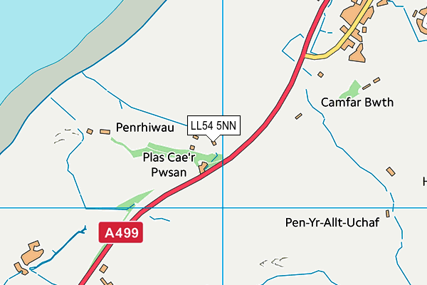 LL54 5NN map - OS VectorMap District (Ordnance Survey) LL54 5NN map - OS VectorMap District (Ordnance Survey)
