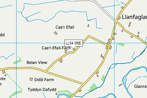 LL54 5RE map - OS VectorMap District (Ordnance Survey) LL54 5RE map - OS VectorMap District (Ordnance Survey)