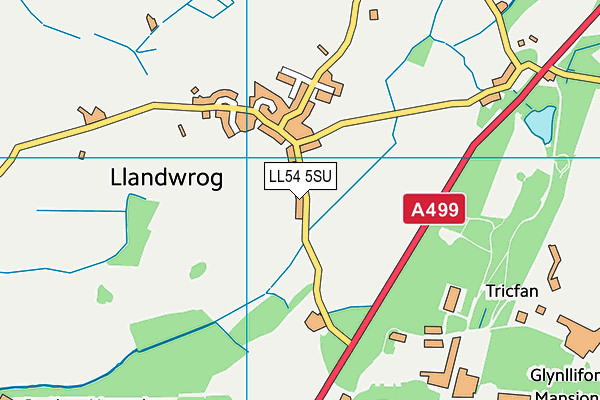 LL54 5SU map - OS VectorMap District (Ordnance Survey) LL54 5SU map - OS VectorMap District (Ordnance Survey)