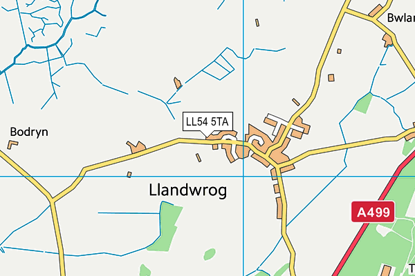 LL54 5TA map - OS VectorMap District (Ordnance Survey) LL54 5TA map - OS VectorMap District (Ordnance Survey)