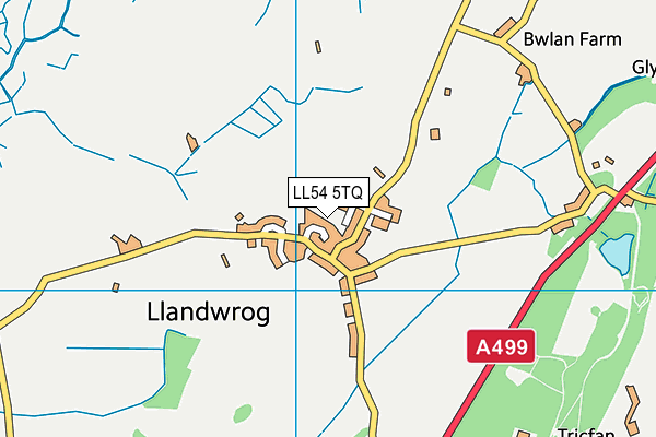 LL54 5TQ map - OS VectorMap District (Ordnance Survey) LL54 5TQ map - OS VectorMap District (Ordnance Survey)