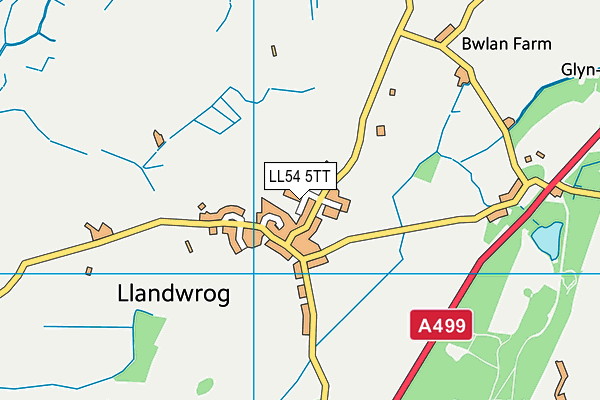 LL54 5TT map - OS VectorMap District (Ordnance Survey) LL54 5TT map - OS VectorMap District (Ordnance Survey)