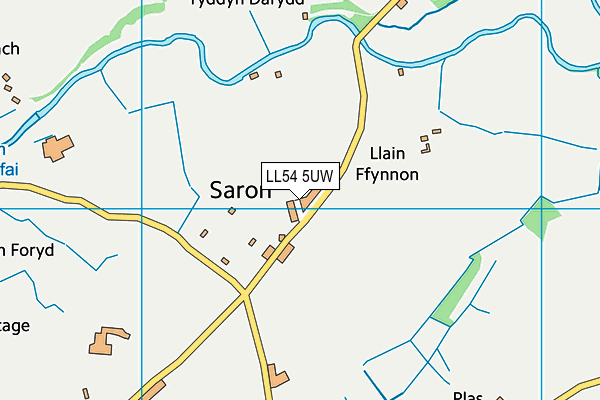 LL54 5UW map - OS VectorMap District (Ordnance Survey) LL54 5UW map - OS VectorMap District (Ordnance Survey)