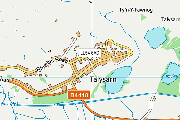 LL54 6AD map - OS VectorMap District (Ordnance Survey) LL54 6AD map - OS VectorMap District (Ordnance Survey)