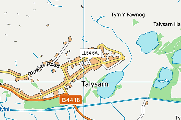 LL54 6AJ map - OS VectorMap District (Ordnance Survey) LL54 6AJ map - OS VectorMap District (Ordnance Survey)
