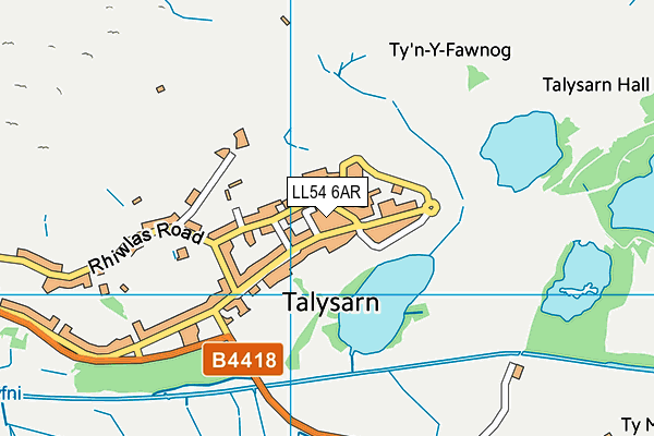 LL54 6AR map - OS VectorMap District (Ordnance Survey) LL54 6AR map - OS VectorMap District (Ordnance Survey)