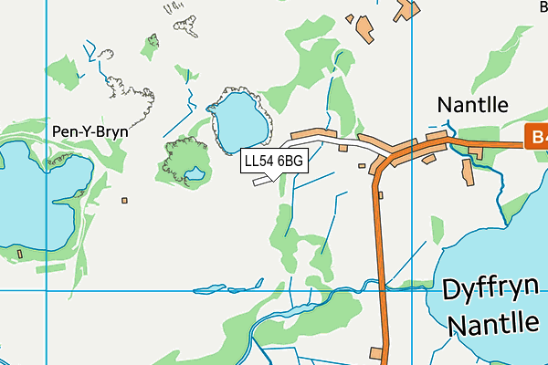 LL54 6BG map - OS VectorMap District (Ordnance Survey) LL54 6BG map - OS VectorMap District (Ordnance Survey)
