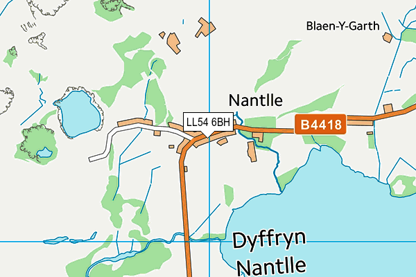 LL54 6BH map - OS VectorMap District (Ordnance Survey) LL54 6BH map - OS VectorMap District (Ordnance Survey)