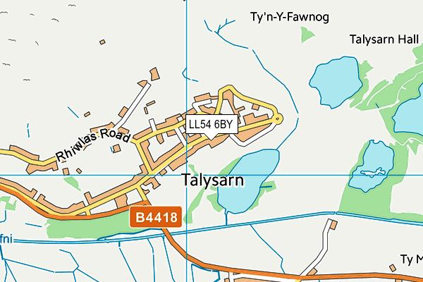 LL54 6BY map - OS VectorMap District (Ordnance Survey) LL54 6BY map - OS VectorMap District (Ordnance Survey)