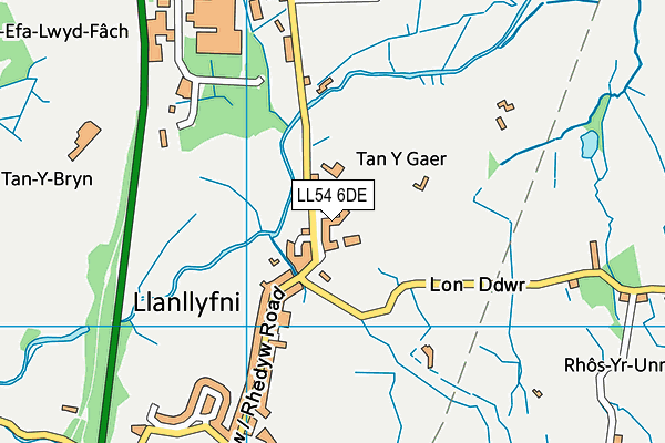 LL54 6DE map - OS VectorMap District (Ordnance Survey) LL54 6DE map - OS VectorMap District (Ordnance Survey)