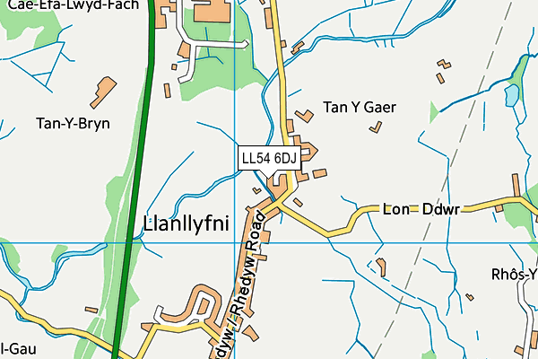 LL54 6DJ map - OS VectorMap District (Ordnance Survey) LL54 6DJ map - OS VectorMap District (Ordnance Survey)