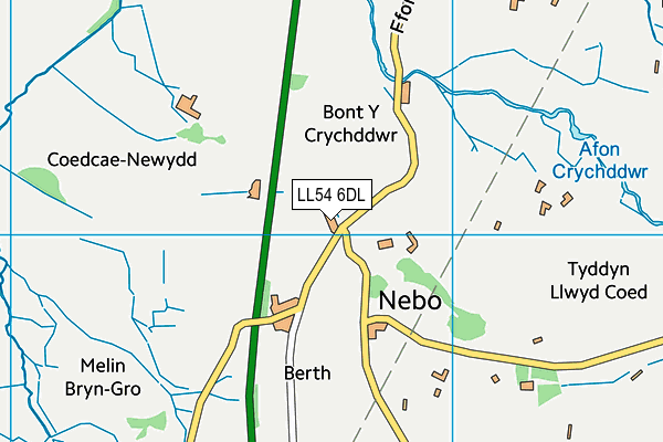 LL54 6DL map - OS VectorMap District (Ordnance Survey) LL54 6DL map - OS VectorMap District (Ordnance Survey)