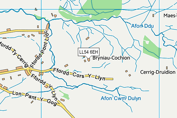 LL54 6EH map - OS VectorMap District (Ordnance Survey) LL54 6EH map - OS VectorMap District (Ordnance Survey)