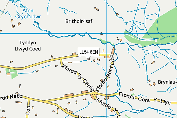 LL54 6EN map - OS VectorMap District (Ordnance Survey) LL54 6EN map - OS VectorMap District (Ordnance Survey)