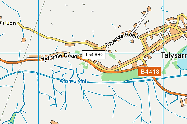 LL54 6HG map - OS VectorMap District (Ordnance Survey) LL54 6HG map - OS VectorMap District (Ordnance Survey)