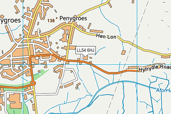 LL54 6HJ map - OS VectorMap District (Ordnance Survey) LL54 6HJ map - OS VectorMap District (Ordnance Survey)