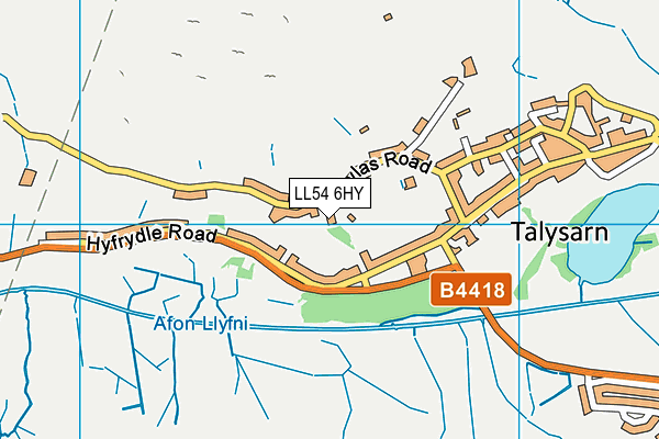 LL54 6HY map - OS VectorMap District (Ordnance Survey) LL54 6HY map - OS VectorMap District (Ordnance Survey)