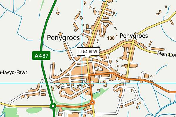 LL54 6LW map - OS VectorMap District (Ordnance Survey) LL54 6LW map - OS VectorMap District (Ordnance Survey)