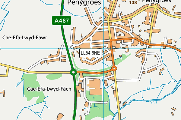 LL54 6NE map - OS VectorMap District (Ordnance Survey) LL54 6NE map - OS VectorMap District (Ordnance Survey)