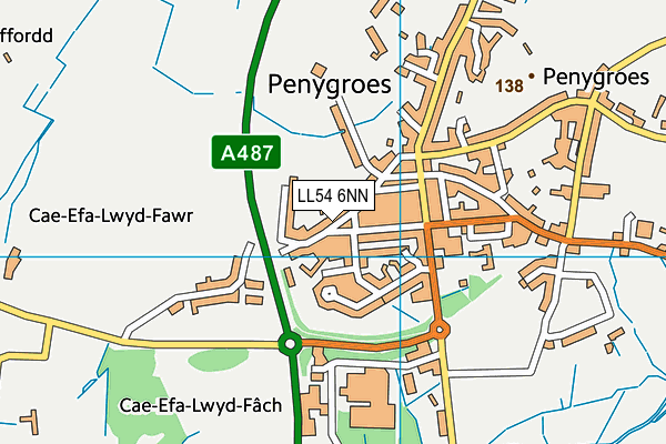 LL54 6NN map - OS VectorMap District (Ordnance Survey) LL54 6NN map - OS VectorMap District (Ordnance Survey)