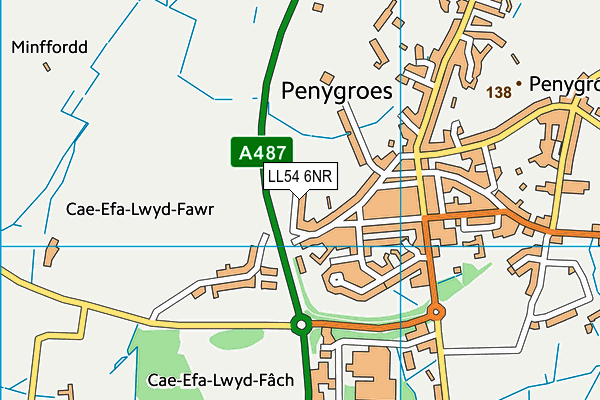 LL54 6NR map - OS VectorMap District (Ordnance Survey) LL54 6NR map - OS VectorMap District (Ordnance Survey)