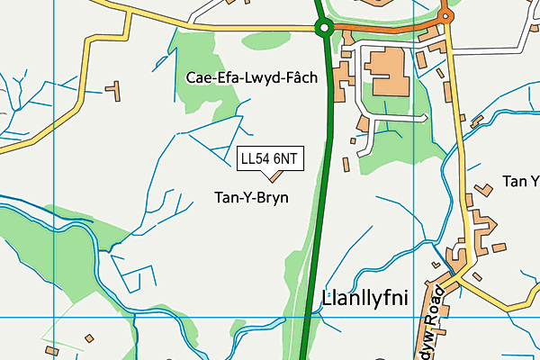 LL54 6NT map - OS VectorMap District (Ordnance Survey) LL54 6NT map - OS VectorMap District (Ordnance Survey)