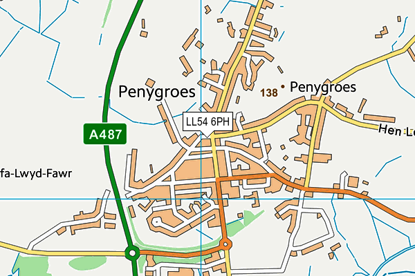 LL54 6PH map - OS VectorMap District (Ordnance Survey)