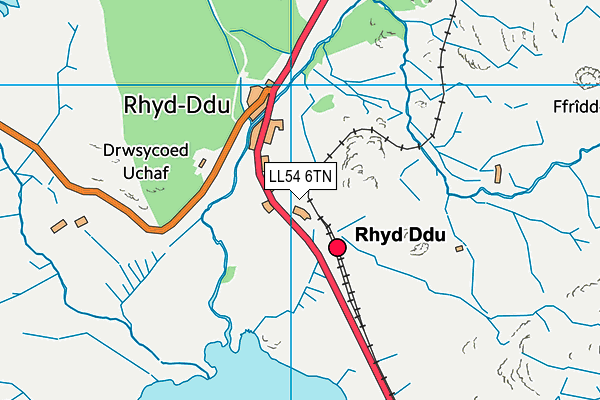 LL54 6TN map - OS VectorMap District (Ordnance Survey) LL54 6TN map - OS VectorMap District (Ordnance Survey)
