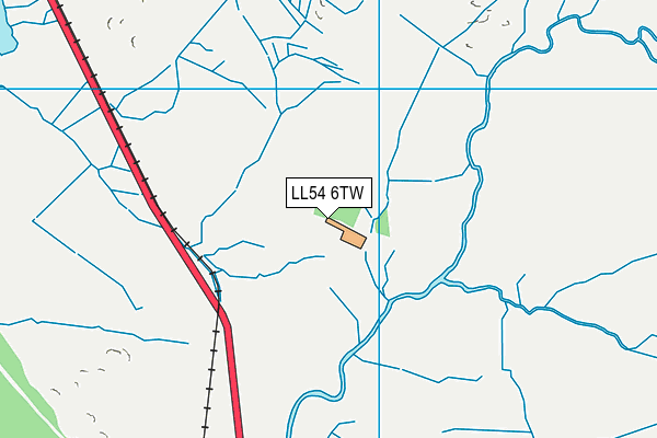 LL54 6TW map - OS VectorMap District (Ordnance Survey) LL54 6TW map - OS VectorMap District (Ordnance Survey)