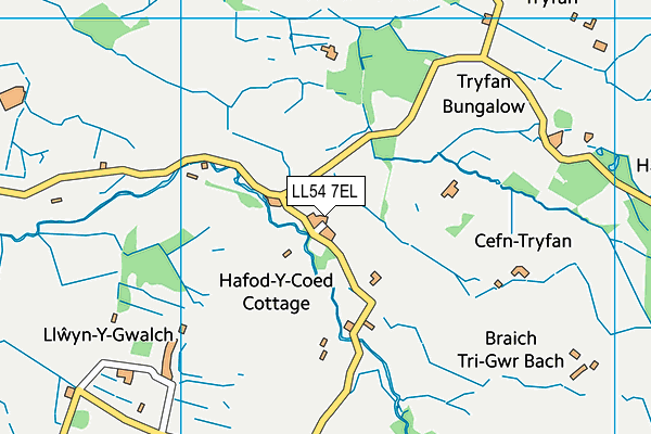 LL54 7EL map - OS VectorMap District (Ordnance Survey) LL54 7EL map - OS VectorMap District (Ordnance Survey)
