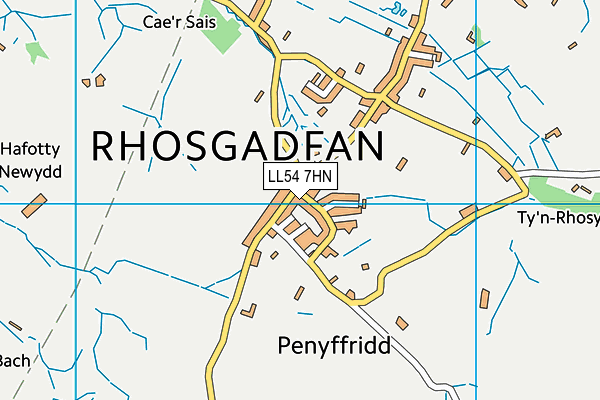 LL54 7HN map - OS VectorMap District (Ordnance Survey)