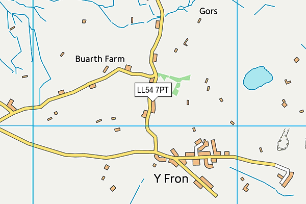 LL54 7PT map - OS VectorMap District (Ordnance Survey) LL54 7PT map - OS VectorMap District (Ordnance Survey)