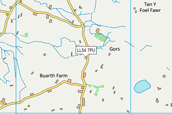 LL54 7PU map - OS VectorMap District (Ordnance Survey) LL54 7PU map - OS VectorMap District (Ordnance Survey)