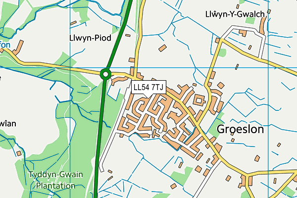LL54 7TJ map - OS VectorMap District (Ordnance Survey) LL54 7TJ map - OS VectorMap District (Ordnance Survey)