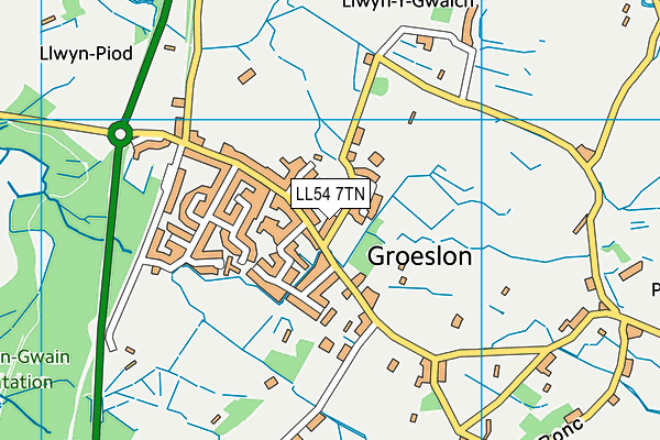 LL54 7TN map - OS VectorMap District (Ordnance Survey) LL54 7TN map - OS VectorMap District (Ordnance Survey)