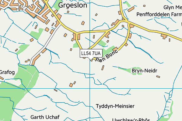 LL54 7UA map - OS VectorMap District (Ordnance Survey) LL54 7UA map - OS VectorMap District (Ordnance Survey)