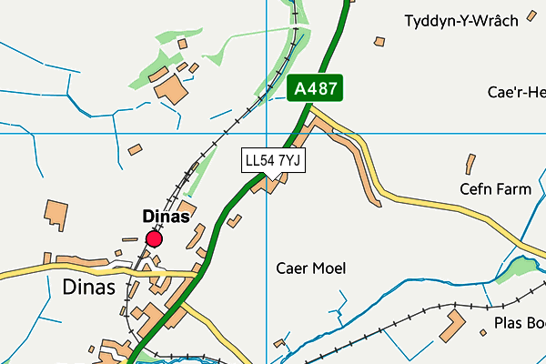 LL54 7YJ map - OS VectorMap District (Ordnance Survey) LL54 7YJ map - OS VectorMap District (Ordnance Survey)