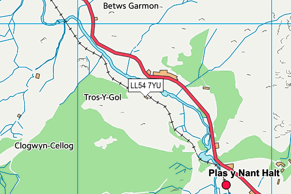 LL54 7YU map - OS VectorMap District (Ordnance Survey) LL54 7YU map - OS VectorMap District (Ordnance Survey)