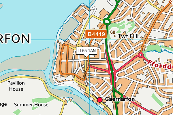 LL55 1AN map - OS VectorMap District (Ordnance Survey) LL55 1AN map - OS VectorMap District (Ordnance Survey)