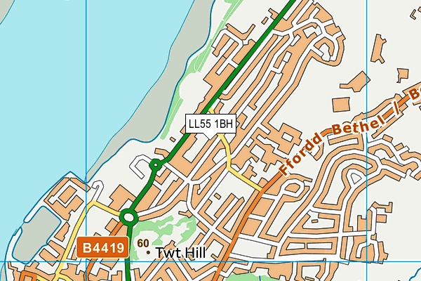 LL55 1BH map - OS VectorMap District (Ordnance Survey) LL55 1BH map - OS VectorMap District (Ordnance Survey)