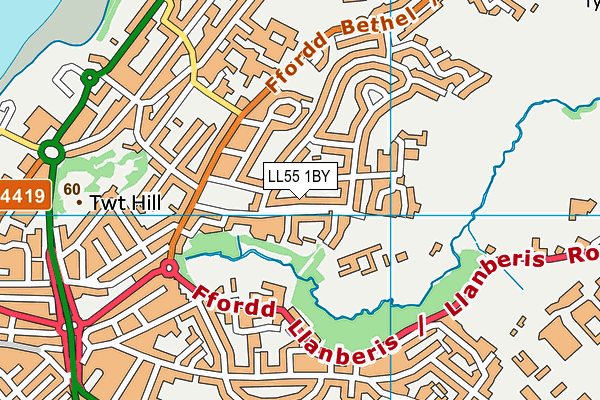 LL55 1BY map - OS VectorMap District (Ordnance Survey) LL55 1BY map - OS VectorMap District (Ordnance Survey)