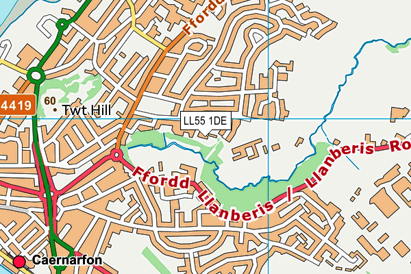 LL55 1DE map - OS VectorMap District (Ordnance Survey) LL55 1DE map - OS VectorMap District (Ordnance Survey)