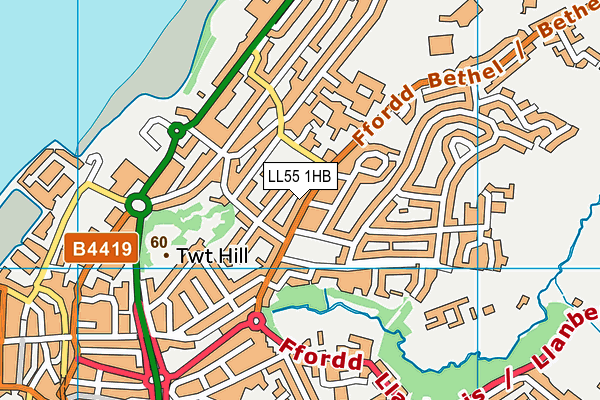 LL55 1HB map - OS VectorMap District (Ordnance Survey) LL55 1HB map - OS VectorMap District (Ordnance Survey)
