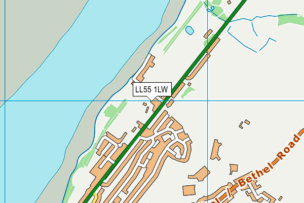 LL55 1LW map - OS VectorMap District (Ordnance Survey) LL55 1LW map - OS VectorMap District (Ordnance Survey)