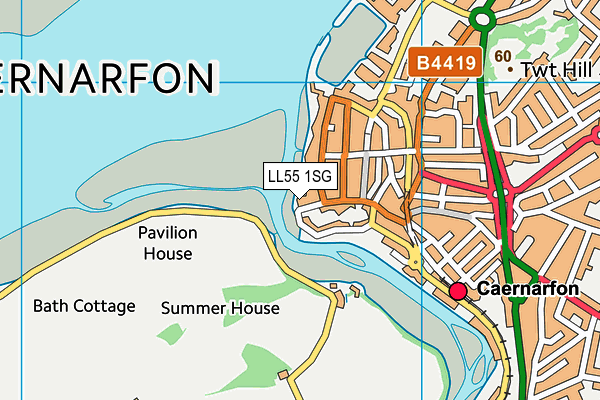 LL55 1SG map - OS VectorMap District (Ordnance Survey) LL55 1SG map - OS VectorMap District (Ordnance Survey)