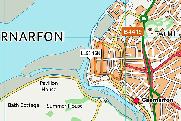 LL55 1SN map - OS VectorMap District (Ordnance Survey) LL55 1SN map - OS VectorMap District (Ordnance Survey)