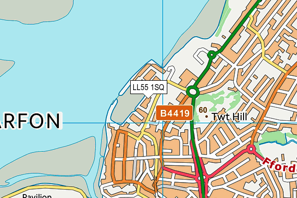 LL55 1SQ map - OS VectorMap District (Ordnance Survey) LL55 1SQ map - OS VectorMap District (Ordnance Survey)