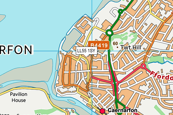 LL55 1SY map - OS VectorMap District (Ordnance Survey) LL55 1SY map - OS VectorMap District (Ordnance Survey)
